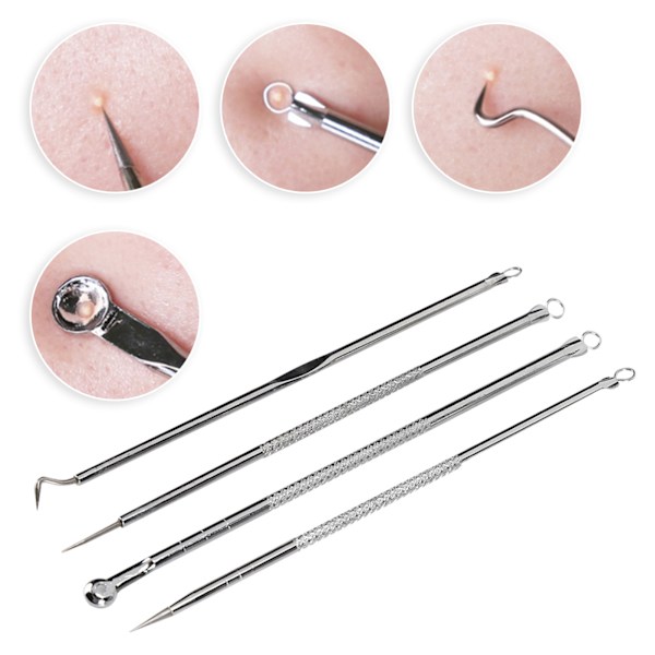 Spetsiga Blackhead Remover Double Head Pimple Extractor Tool Kit
