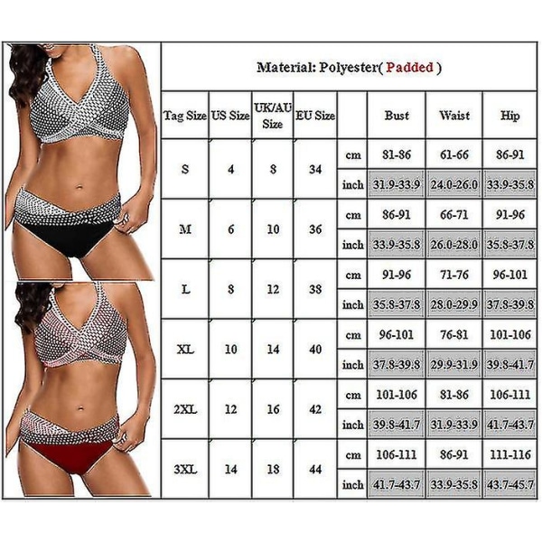 naisten Kesä Push Up Pehmustetut rintaliivit Set Uimapuku Uimapuku Rantauimahousut Black S
