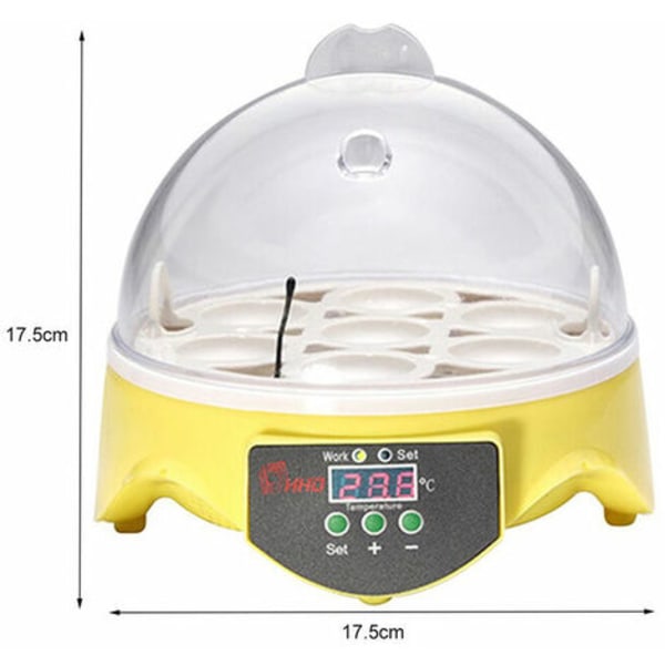 Automatisk Digital Rugemaskine Rugemaskine 7 Æg Høne