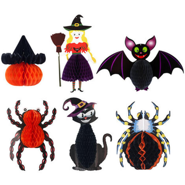 Halloween Ball Honeycomb Pendant Witch Spider Shopping Mall AFAB-iche Ghost Festival Atmosphere Decorative Atmosphere Co
