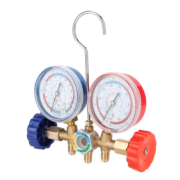 Koldmedium AC Diagnostisk Manifold Måler Slange Krog Sæt
