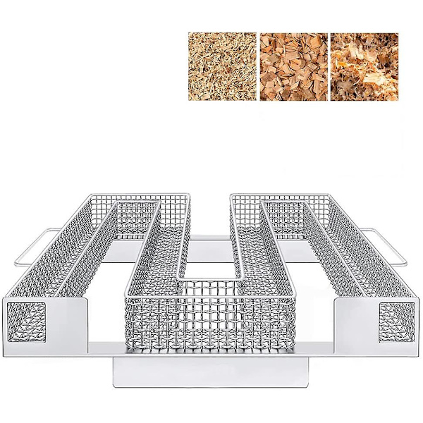 BBQ Mesh M Typ Sågspån BBQ Smoker Box Rostfritt stål