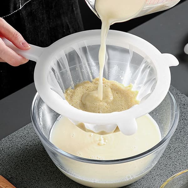 Sojamælk Sigte Filter PP Polyester 200 Mesh Nem Brug Plast Finmasket til Kaffe Mælk Yoghurt Juice