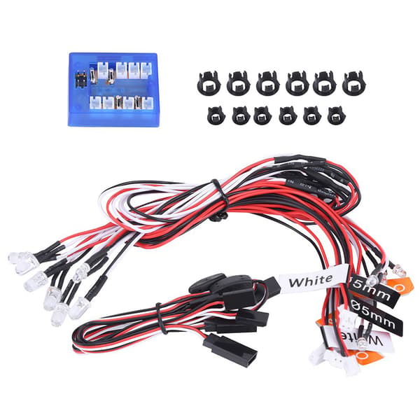RC Bil 1/10 LED Lys System Kit - Simulerede Blinklys Lamper RC-Tilbehør