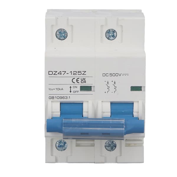10KA 2P Professionel DC Afbryderkontakt til Solcelleanlæg DC500V D125 125A