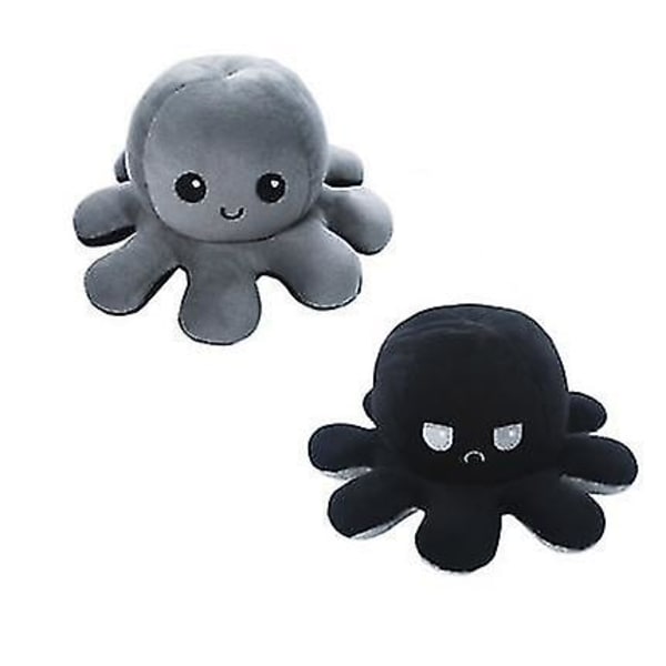 Käännettävä Flip Octopus Pehmo-nukke A grey