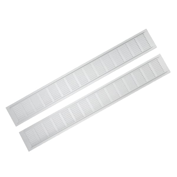 2 STK Aluminium Legering Rektangulær Ventilationsrist 80x600mm til Skab Skoskab Garderobe