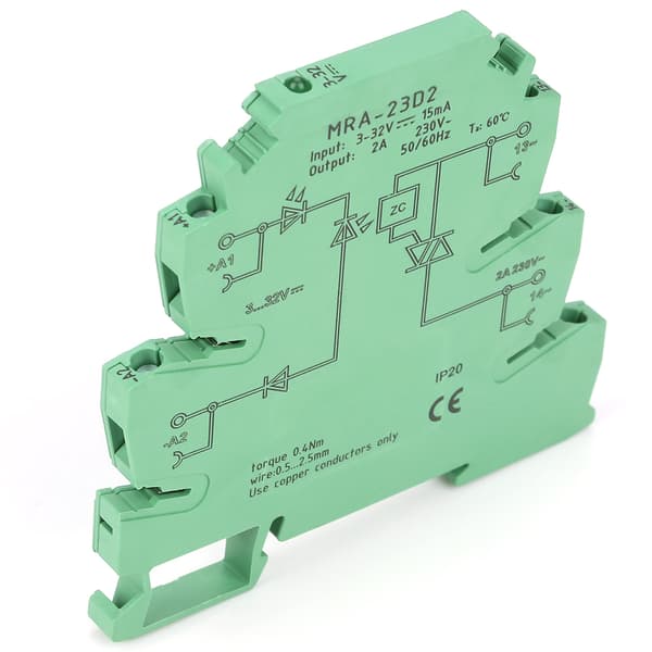 MRa 23D2 Ultratynd 6,2 mm Solid State Relæmodul Input 3-32VDC