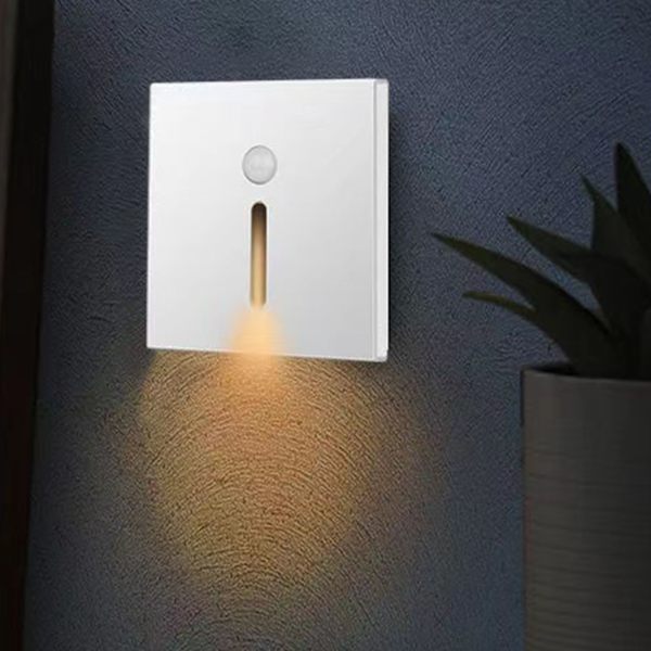 LED Rörelsesensor Nattlampa ABS Litet Sovrum Hall Vit