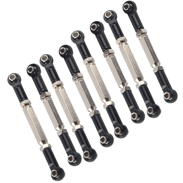 RC Metal Styrestang Servo Arm Sæt til WPL MN Feiyu Sort