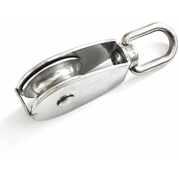 2 stk M32 304 rustfrit stål remskive dobbelt swing remskive dobbelt remskive glide