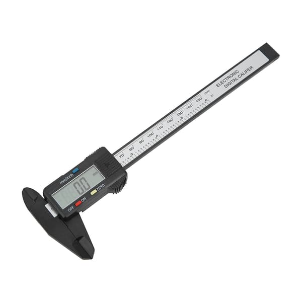 Digital bromsok i kolfiber 0–150 mm med LCD-skärm