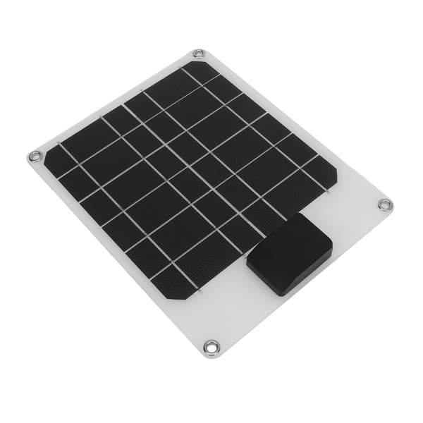 5W 5V Solpanel Monokristallin Strömgeneratorpanel Batteriladdare Kit för Bil Båt Trailer Husvagn Vit