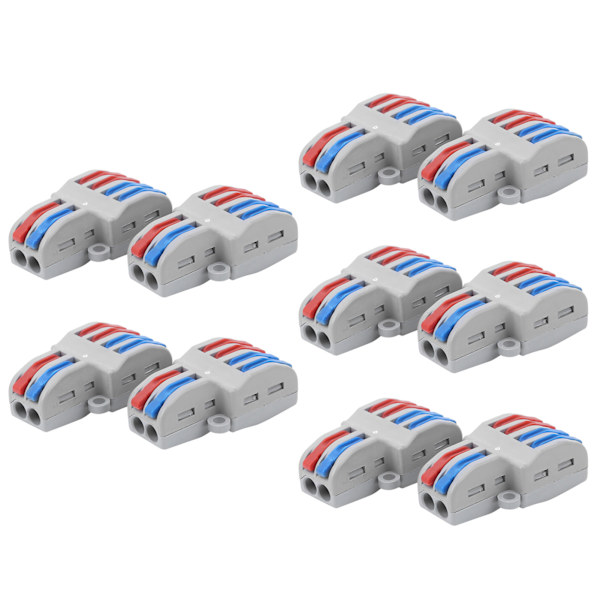 10-pack Kompakta Trådkopplingsplintar Spakmuttrar Terminalblock SPL Snabbkopplingsutrustning SPL-42