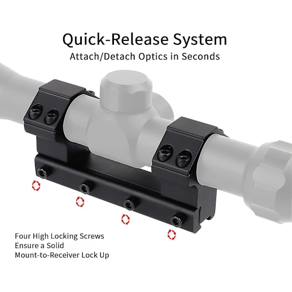 Alumiininen Tactical High Profile 25,4mm Scope Renkaat 11mm Weaver/picatinny Dovetail Rail Mount Rings Scope