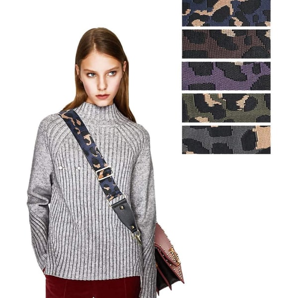 Rem, justerbar, gul leopardprint