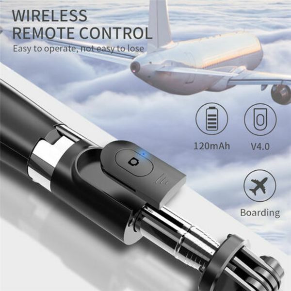 Bluetooth Selfie Stick, 3 i 1 Selfie Stick Stativ Bluetooth Selfie Stick Udtrækkelig Teleskopisk Justerbar Monopod med