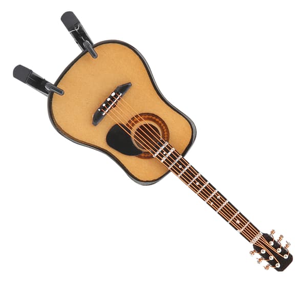 Mini-guitarmodel i træ til hjemmet - 10 cm