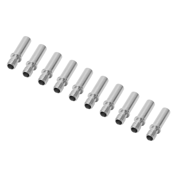10 stk M6 Hotend-rør - Direkte tilkobling, slitesterke rustfrie stål 3D-skriver Hot End-rør for i3 Mega