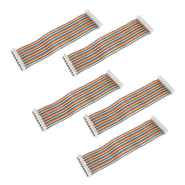 Raspberry Pi GPIO-kabel Hunn til Hunn 20cm 5-Pakning Rett Linje Datatilbehør