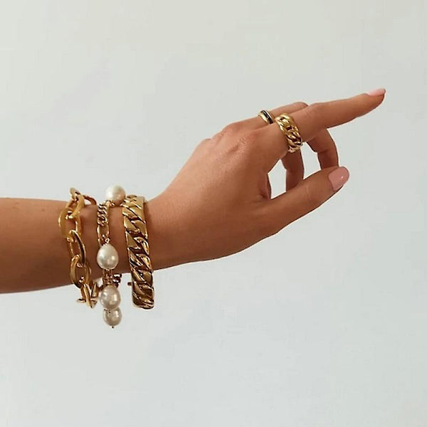 Armbånd Barok Pearl Daily Outfit Metallic Element B1454