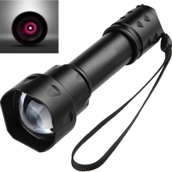 IR lommelygte lommelygte 850nm Infrarødt lys Night Vision Vandtæt Zoombar Night Vision Lampe 5W Kan bruges nattesyn