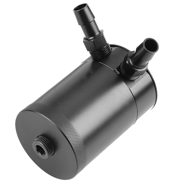 Universal oliefangstbeholder i aluminiumslegering, 2 porte, sort