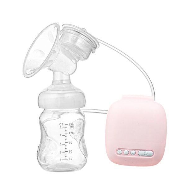 Rosa gravidflaska med bred borrning Elektrisk bröstpump Baby Mamma Elektrisk prolaktin bröstmjölkssamlare,