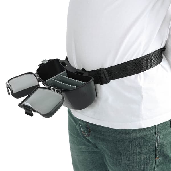 Bärbar fiskelåda midjeväska justerbart bälte förvaringskit
