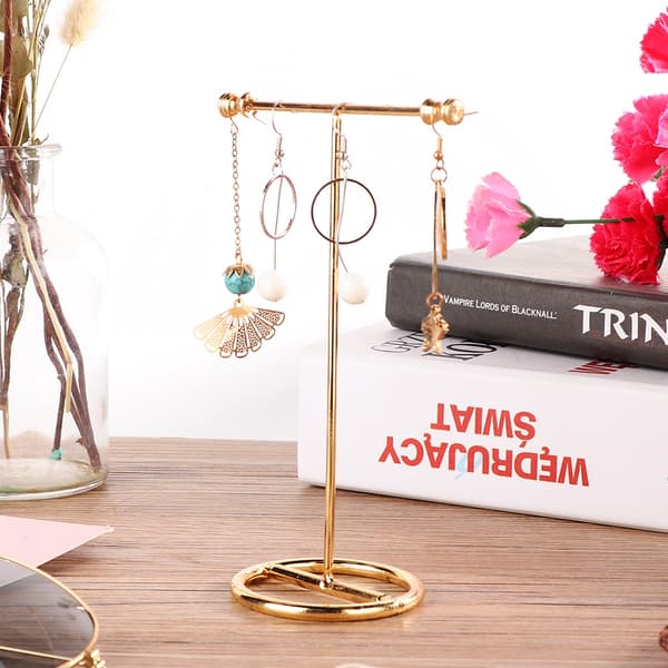Stor Multifunktionel Guld Smykker Ring Øreringe Opbevaringsdisplay Organizer Rack