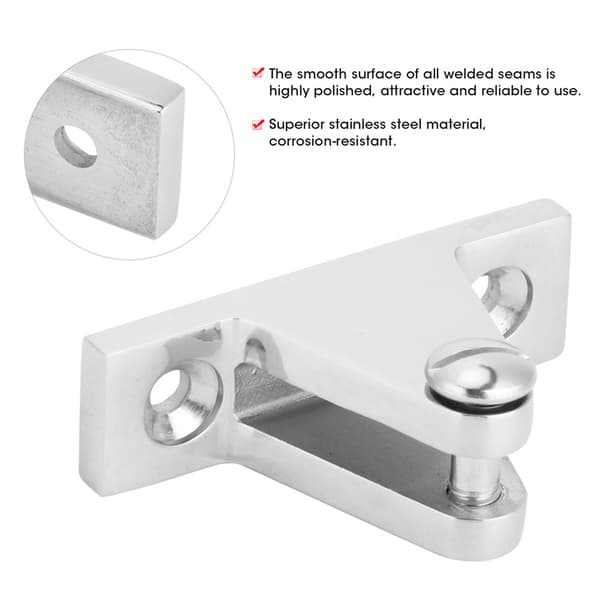 2. Marine Hængsel Bimini Top Pedal Hængselstift Bådmontering Dæk Hardware