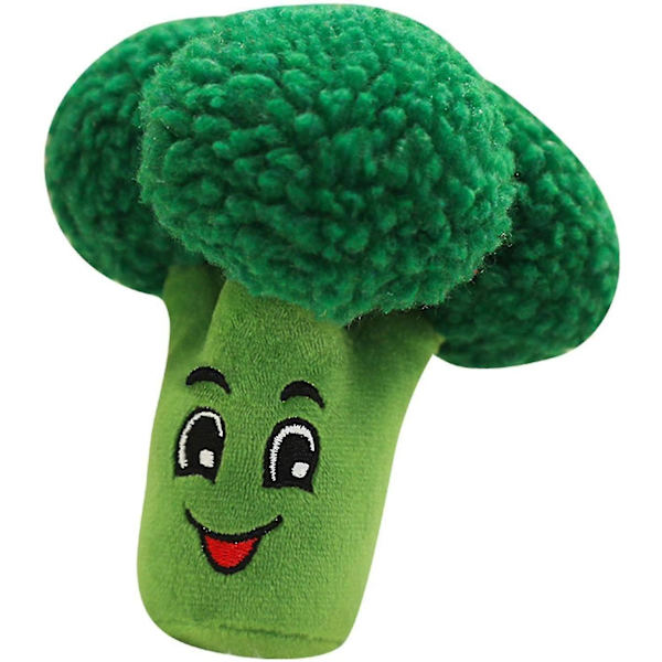 Hund Piper leksaker, frukt och grönsaker plysch tugga mjuk docka broccoli