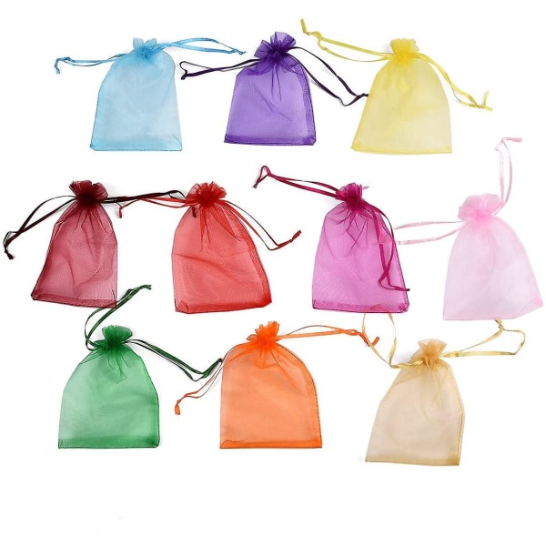 Transparent mesh taske 13*18cm, tilfældig farve, 50 stk