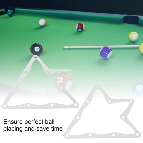 Magic Rack Billard Pool Bord 10 Ball Papir Værktøj Tilbehør Hvid
