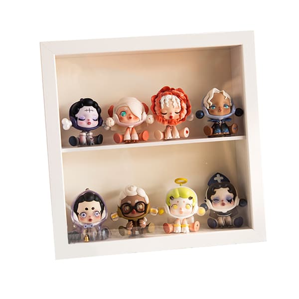 3D Förtjockat Anime Figur Display Vit Enkel Partition Mini Leksaker Samling Förvaringslåda