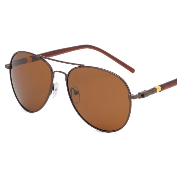 Miesten polarisoidut metalliset aurinkolasit Silver frame, black and gray piece