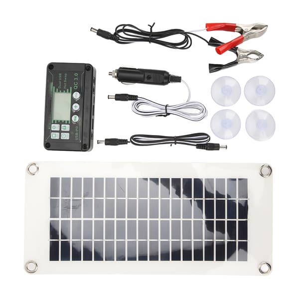30W husbilssolpanelssats med 50A laddningsregulator för båtar och husbilar