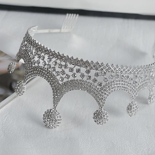 Kronprydnad Bröllopstillbehör Enkel Legering Diamond-studded Brudklänning Smycken