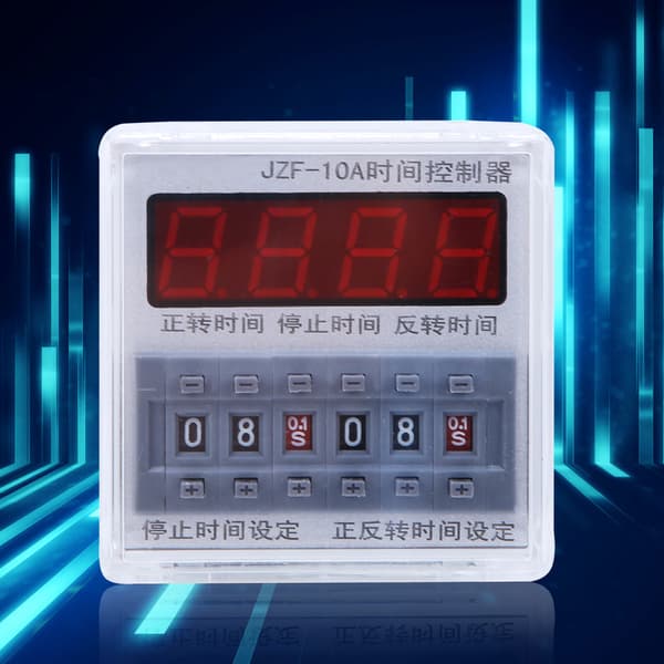 BERM JZF 10A LCD Timer Motor CW CCW Kontrolenhed Timing Switch 0.1S til 99H 12V AC DC