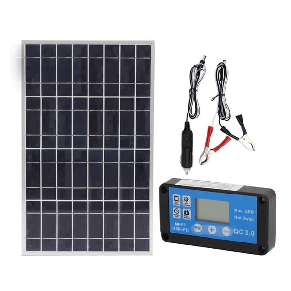 Solpanel med 40A controller polysilicium 30W dobbelt USB-opladning høj konverteringseffektivitet til autocamper bil skib fly