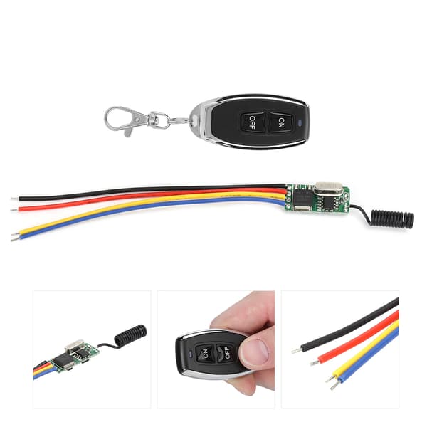 3.  7V til 12V Micro Trådløs Fjernkontroll Brytermodul for LED Lyspanel Modifikasjon