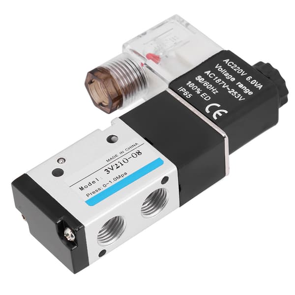3-vägs 2-läges pneumatisk magnetventil G1 4 AC220V