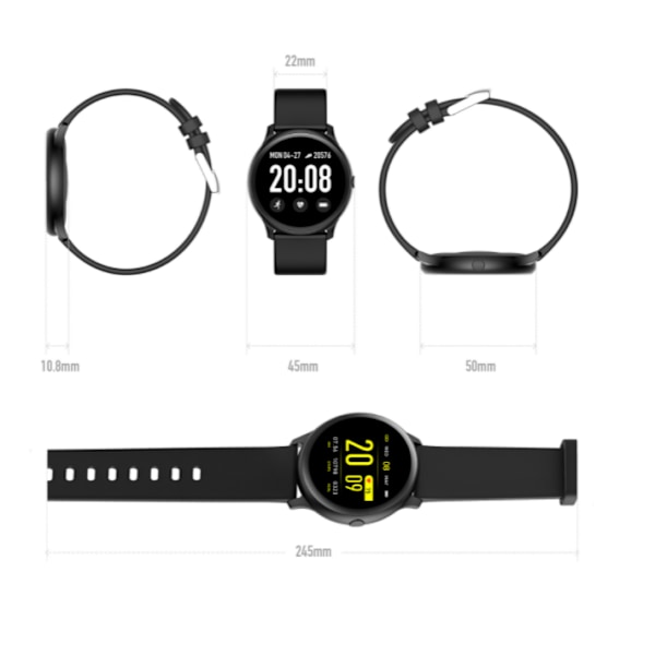 Multi-sport mode smart armbånd fotomusik (hvid),