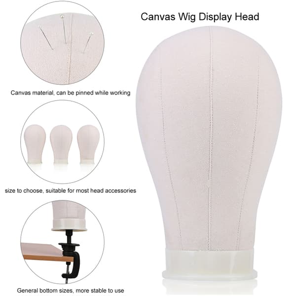 22 Tommers Lerret Dukkehode Parykk Modell Mannekeng Hode Hatt Hodeplagg Cap Display Mannequin