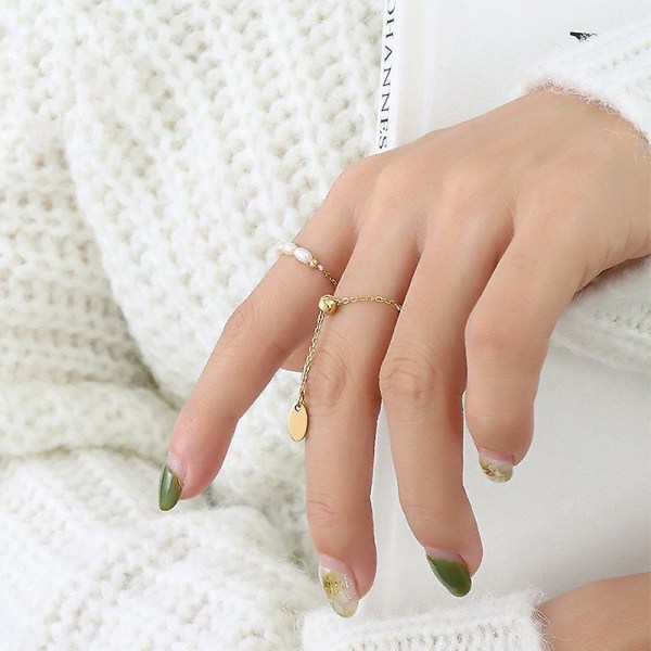 Ring Pearl säädettävät tytöt&#39; Muotikorut Ac3882