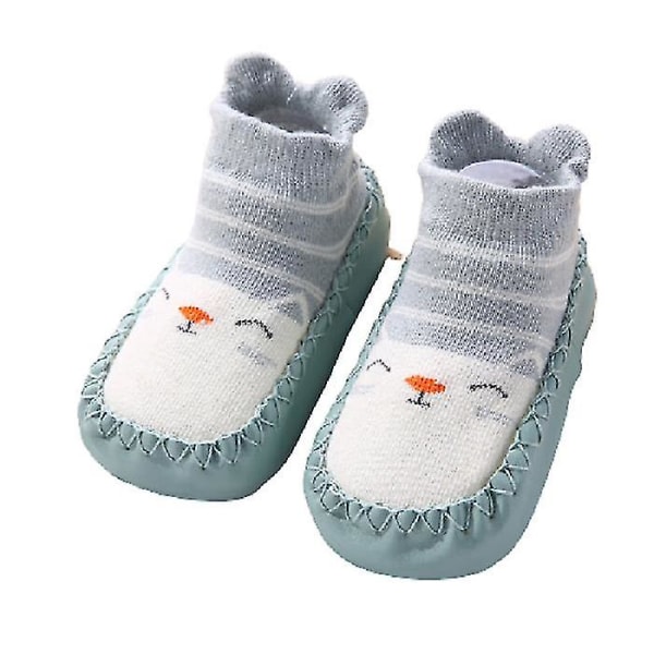 2 Paria Baby sukkia Toddler Tossut Puuvillaiset Lämpimät Kengät Pehmeä Pohja Luistamaton YELLOW (24-30months)
