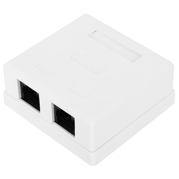 Dobbel Port Overflatemontert RJ45 8P8C Cat6 Nettverk Ethernet Patch Panel Boks