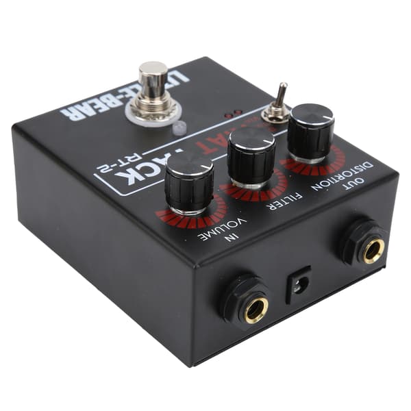 LM308N Guitar Distortion Effector Elektrisk 3-niveau RAT Tone Single Effect Tilbehør