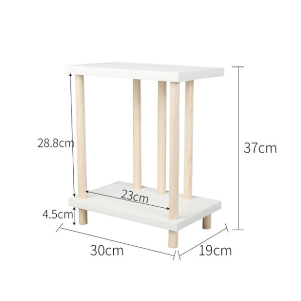 Bordshylla för blomsterstativ, kontorshylla, trähylla för fönsterförvaring (höjd 30*19*37cm)