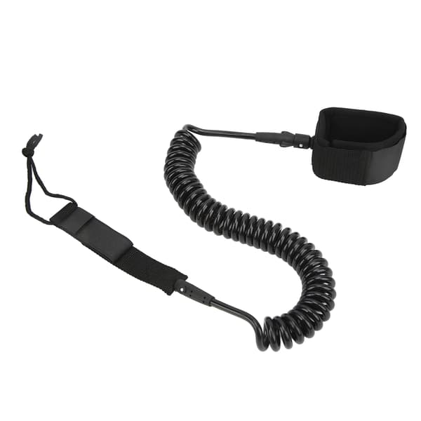 Justerbar Elastisk TPU Surfebrett Leash Svart 11ft 3.35m for Paddleboards Longboards